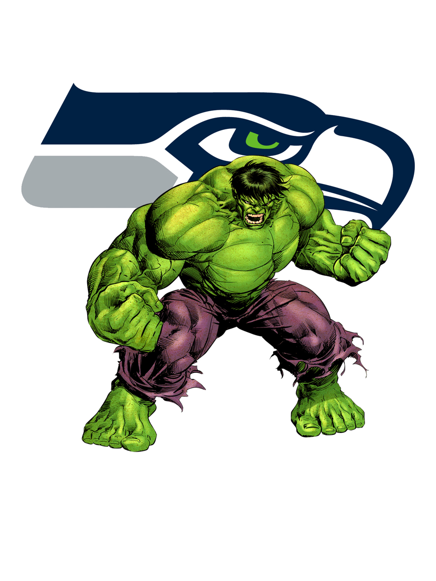 Seattle Seahawks Hulk Logo vinyl decal